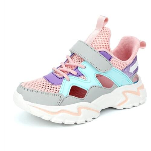 2021 New Summer Children Sport Shoes Boys Comfortable Lightweight Breathable Running Shoes Girl Single Mesh Walking Shoes