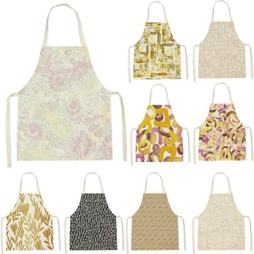 Apron Kids Apron Kitchen Household Item Plant Print Apron Adult Hair Apron 55-68cm Apron Custom Logo Kitchen Supplie Tablier