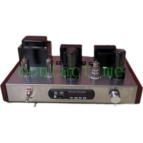 Hot sell 6p6p tube power amplifier finished machine, output power 5W*2, with Bluetooth 5.0 HiFi fever amplifier, perfect vocals
