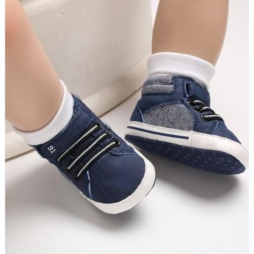 Baby Boys Girls Sneakers New Fashion Leather Sports Crib Soft First Walker Shoes First Walkers For 0-18month