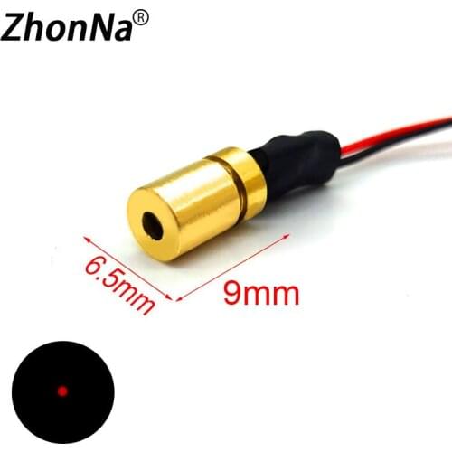 650nm 5mW 3V Red Laser Module Spot Irradiation Industrial Grade Laser Head Aiming Locator Mount Accessories Copper Head Dia6.5mm