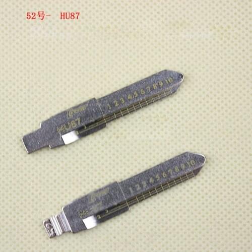 NO.52 HU87 key Blade for Suzuki Swift SX4 Alto Engraved Line Key Blade Uncut Blank Scale Shearing Teeth Key Blade 52