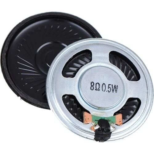 Hot! 2PCS 8 Ohm 0.5W Horn Speaker 40MM 4CM Diameter 8R 0.5W Small Loudspeaker Electronic