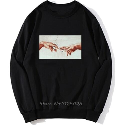New Leonardo Da Vinci Sistine Chapel Drug Deal From God Hoodie Print Men Autumn Winter Pullover Sweatshirt Streetwear Harajuku