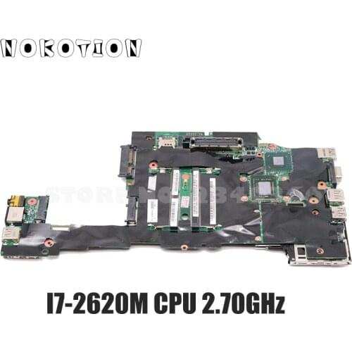 NOKOTION 04W3290 04W0684 MAIN BOARD For Lenovo ThinkPad X220 X220I Laptop Motherboard I7-2620M CPU 2.70GHz DDR3