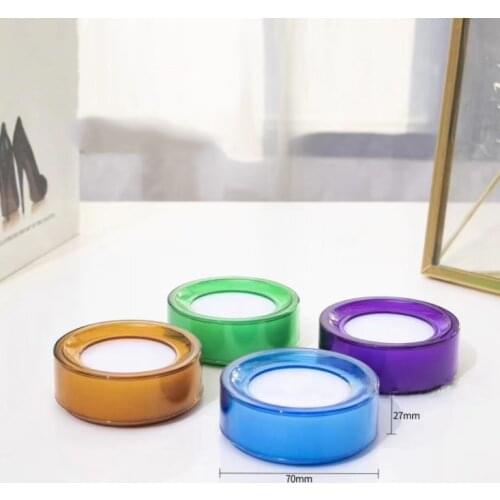 Plastic Finger Wet Sponge Finger Dampener Finger Wetting Sponge Damper Count Money Paper Creative Round Case Random Color