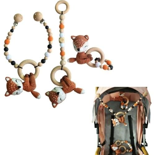 Baby Stroller Hanging Pendant Pacifier Clip Chain Mobile Rattle Bed Bell Infants Teether Nursing Chewing Toys Shower Gifts