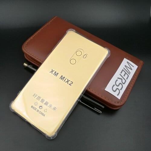 WIERSS Anti-knock Transparent Case For Xiaomi Mi Mix 2s Pro for Xiaomi Mi Mix 2 4GB 128GB 64GB 256GB Phone Back cover Case