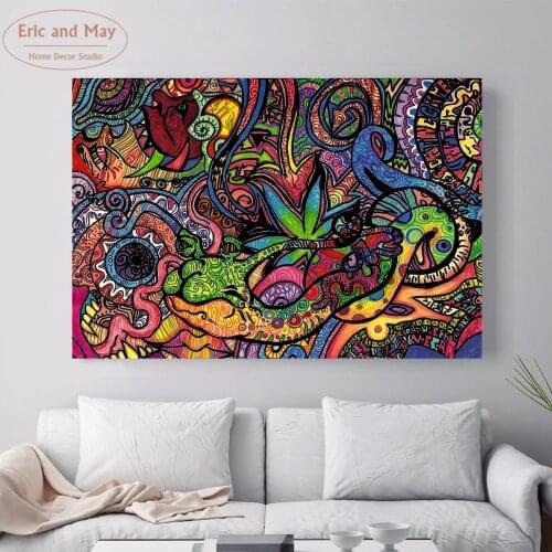 Psychedelic Acid Lsd Acrylic Canvas Art Print Painting Poster Wall Pictures For Living Room Decoration Home Decor No Frame
