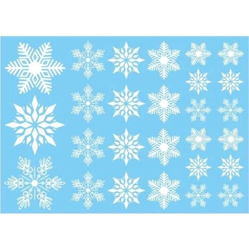 Christmas Snowflake Decoration Removable Glass Stickers Shopping Mall Window Decoration Glass Stickers