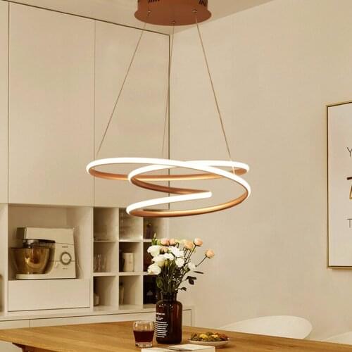 Nordic Luxury Pendant Chandelier Bedroom Study Dining Room Living Room Luminaires Simple Creative Chandelier Round Hanging Lamp