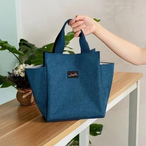 Lunch Bag with Side Pockets Designer Luxury Termal Insulation Picnic Bag Lunch Box for Kid School Children Tote Bag for Women