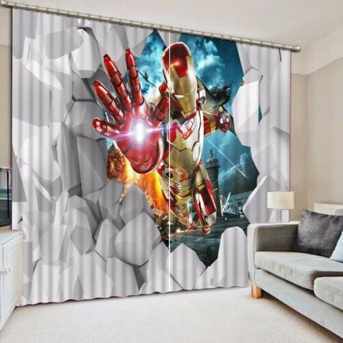 Home Bedroom Decoration Fashion Customized 3D Curtain Anime Robot Curtains For Bedroom Blackout Shade Window Curtains