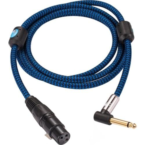 XLR 3 Pin Female to MONO 1/4" TS Jack Cable for Mixing Console Condenser Microphone Audio Cable 6.3 to XLR 1M 2M 3M 5M 8M 10M