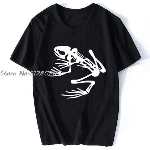 T Shirt Funny T Shirt Men Navy Seals Skeleton Frog Print Men Cotton TShirt Tees Tops Streetwear Harajuku