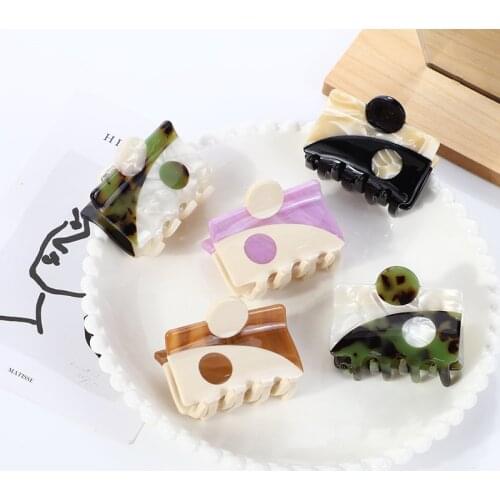 New Vintage Yin Yang Resin Acrylic Hair Claws Tai Chi Large Bath Hair Grab Clip for Women Hair Style Make Bath Hair Accessories