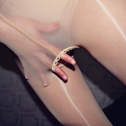 Women Sexy Oil Silky Pantyhose Shiny Glossy Sheath Pouch Tights Stocking Hosiery