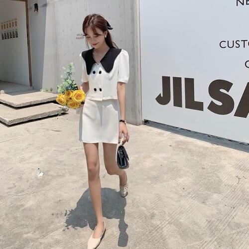 Spring Summer 2 Pcs Set Skirt Blazer Womens Suit Office Ladies Jackets Blazers Skirt Set Mini Skirt Set Two Piece Outfits
