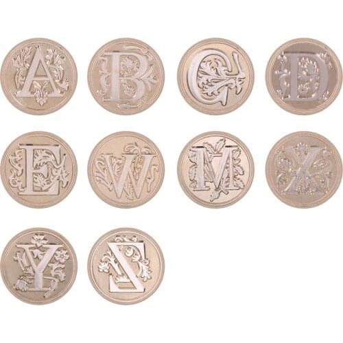 1PC Retro 26 Letter A - Z Wax Seal Stamp Alphabet Letter Retro Wood Stamp Kits Replace Copper head Tools Sets Post Decor