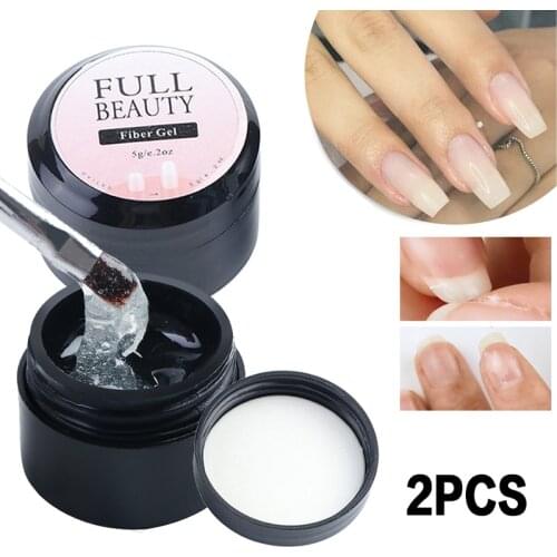 2pcs 5g Cracked Nail Repair Gel Damage Repair Phototherapy Glue Nail Art Beauty Tool Suitable for Natural/UV Gel/Acrylic Nail