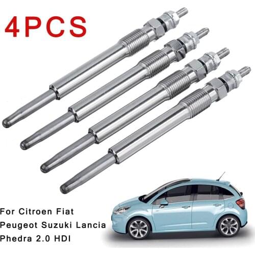 4pcs Diesel Heater Glow Plug For Citroen Fiat Peugeot for Suzuki Lancia Phedra 2.0 HDI