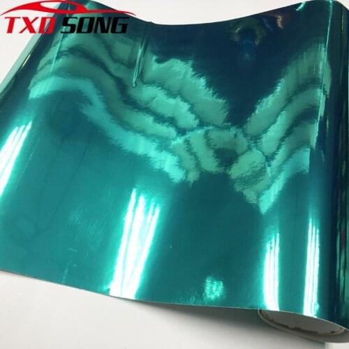 50CM*1M/2M/3M/4M/5M Roll Car styling High stretchable Tiffany blue Chrome Mirror Vinyl Wrap Sheet Roll Film Car Sticker