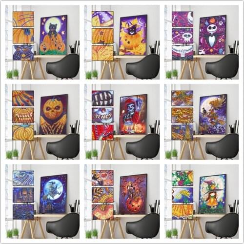 5D DIY Diamond Painting Special Diamond Embroidery Halloween Animation Painting Cross Stitch Mosaic Sticker