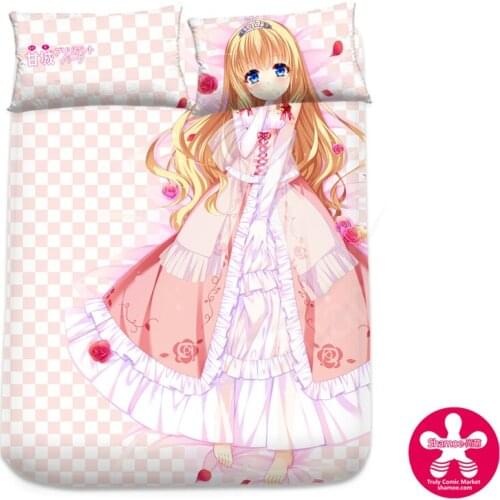 Anime Amagi Brilliant Park Latifah Fururanza Silk Mattress Cover Fitted Sheet Fitted cover bedspread counterpane