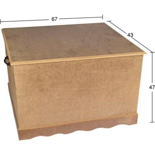 SA405 Large Flat Crate, Unpainted Mdf Raw Wood Box