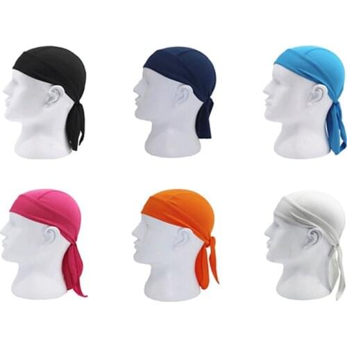 Quick Dry Pure Cycling Cap Head Scarf Summer Men Running Riding Bandana Headscarf Lightweight Adjustable Cotton Biker Hat Hood