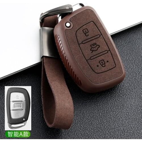 Leather TPU Car Key Cover Case for Hyundai I20 I30 I40 L109 Hb20 Fe Creta Mistra Accent Solaris 2017 Car Styling Auto Styling