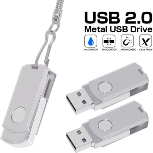 Флешка cle USB 2.0 USB Flash Drives Rotation Pen Drive 64GB 32GB 16GB 8GB Pendrive memoria USB Stick 2.0 128GB With Key Chain