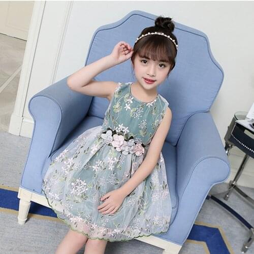 Girls summer dress children clothes girls pretty Lacy princess dress for children summer comfortable children clothes party