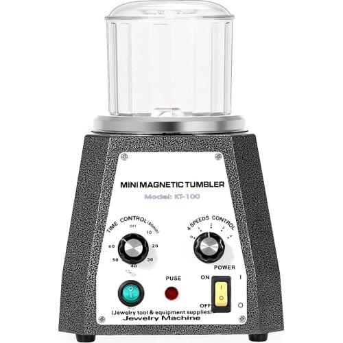 KT100 Magnetic Tumbler Polishing Machine Mini Magnetic Jewelry Polisher Tumbler Jewelry Tools