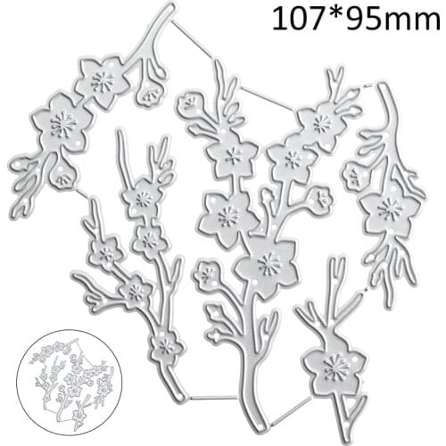 Cherry Blossom Metal Cutting Dies Stencils Scrapbooking Embossing Album Card DIY Blade Punch Stencils Dies