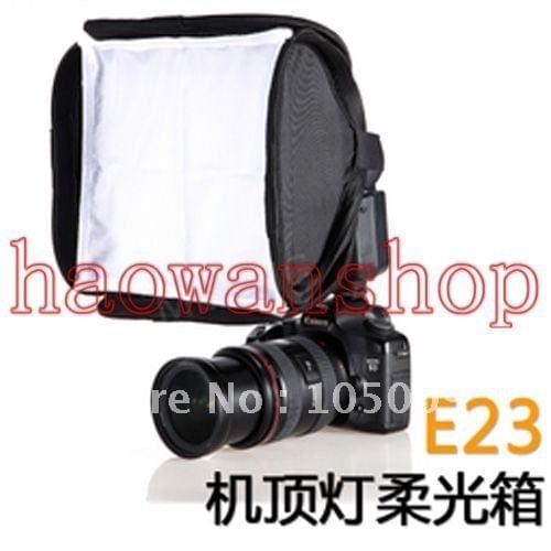 23 x 23cm Mini flash softbox speedlite diffuser for Canon 430EX 580EX nikon SB600 SB800 SB900 sony pentax Nissin Metz camera