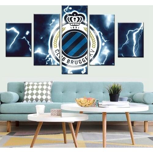 5 Panel Modular Wall Paintings Modern Home Wall Art Decor Belgium Club Brugge KV Club Canvas Painting On The Wall Artwork