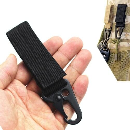 Molle Webbing Key Hook Carabiner Hiking Backpack Olecranon Hooks Survival Gear EDC Military Nylon Keychain Clasp