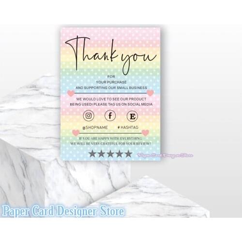 Customize Modern Thank You For Your Order Cards Small Business Online Business Etsy Seller Business Thank You Package Insert