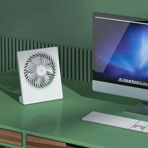 Small Desk USB Rechargeable Sturdy Table Fans with 3 Speeds, Personal Portable Fan for Stroller Bedroom Office U1JE