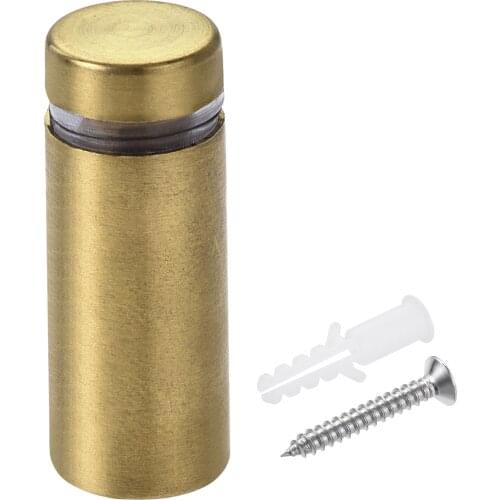 Uxcell 12x32mm Standoff Screws Wall Mount with Accessories Gold Tone 12pcs