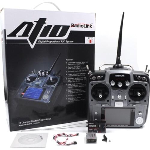 New RadioLink AT10 II with R12DS Receiver 2.4Ghz 12CH RC Transmitter PRM-01 Voltage Return Module for RC Drone Quadcopter
