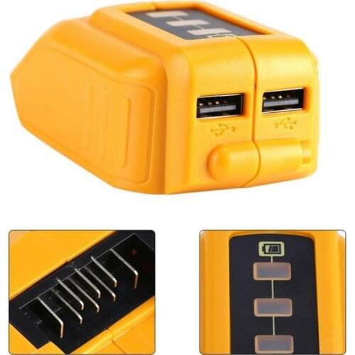 New USB Battery Power Adapter for Dewalt DCB090 Replacement 12/18/20 V Lithium Battery Portable Charger Adapter For Phone MP3