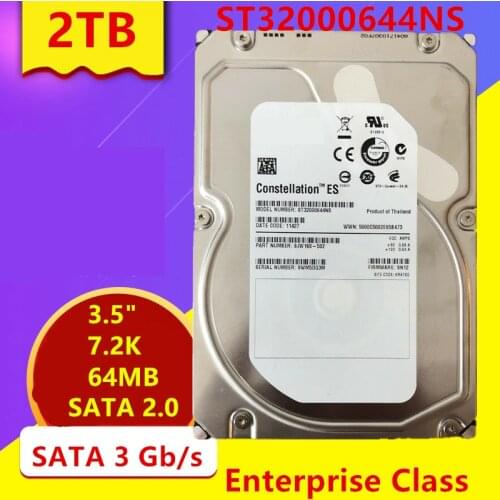 New HDD For Seagate/Dell Brand 2TB 3.5" SATA 3 Gb/s 64MB 7200RPM For Internal HDD For Enterprise Class HDD For ST32000644NS