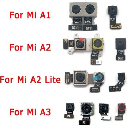 Original Rear Front Camera For Xiaomi Mi A2 Lite A3 A1 5X 6X Backside Small Back Frontal Selfie Flex Camera Module Spare Parts