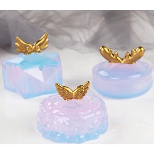 Ashtray with Lid Storage Box Mold Resin Storage Box Mold Silicone Mold for DIY Epoxy Resin Trinket Holder Home Decor