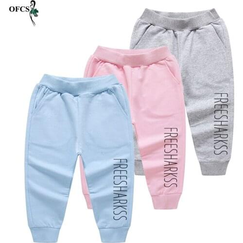 Selling Kids Casual Pants Boys Girls Letter Trousers Cotton Autumn Unisex Sport Jogging Enfant Pants Toddler Childrens Clothing