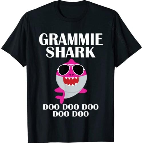 Grammie Shark Doo Doo Shirt Mothers Day Grammie Christmas T-Shirt Tops Shirts Designer Summer Cotton Man T Shirt Summer