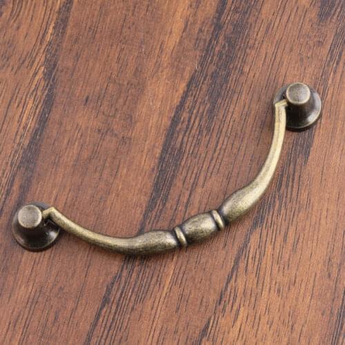 110mm Rustico vintage simple drop shaky antique brass drawer cabinet pulls knobs bronze furniture handles