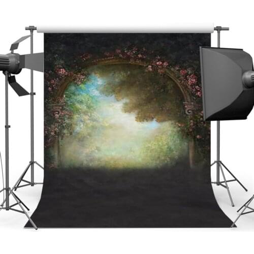 Mehofoto Fairy Tale Garden Photography Backdrop Children Head Shots Background for Photographic Studio Oil Painting Abstract 289